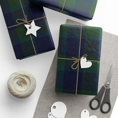 Wrapping Papers, Vintage Plaid GIFT WRAP, Raulph Lauren Christmas, Rustic Holiday,  Blue & Green Plaid Festive HOLIDAY Paper