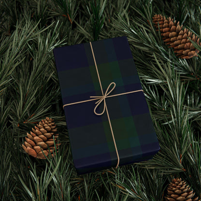 Wrapping Papers, Vintage Plaid GIFT WRAP, Raulph Lauren Christmas, Rustic Holiday,  Blue & Green Plaid Festive HOLIDAY Paper