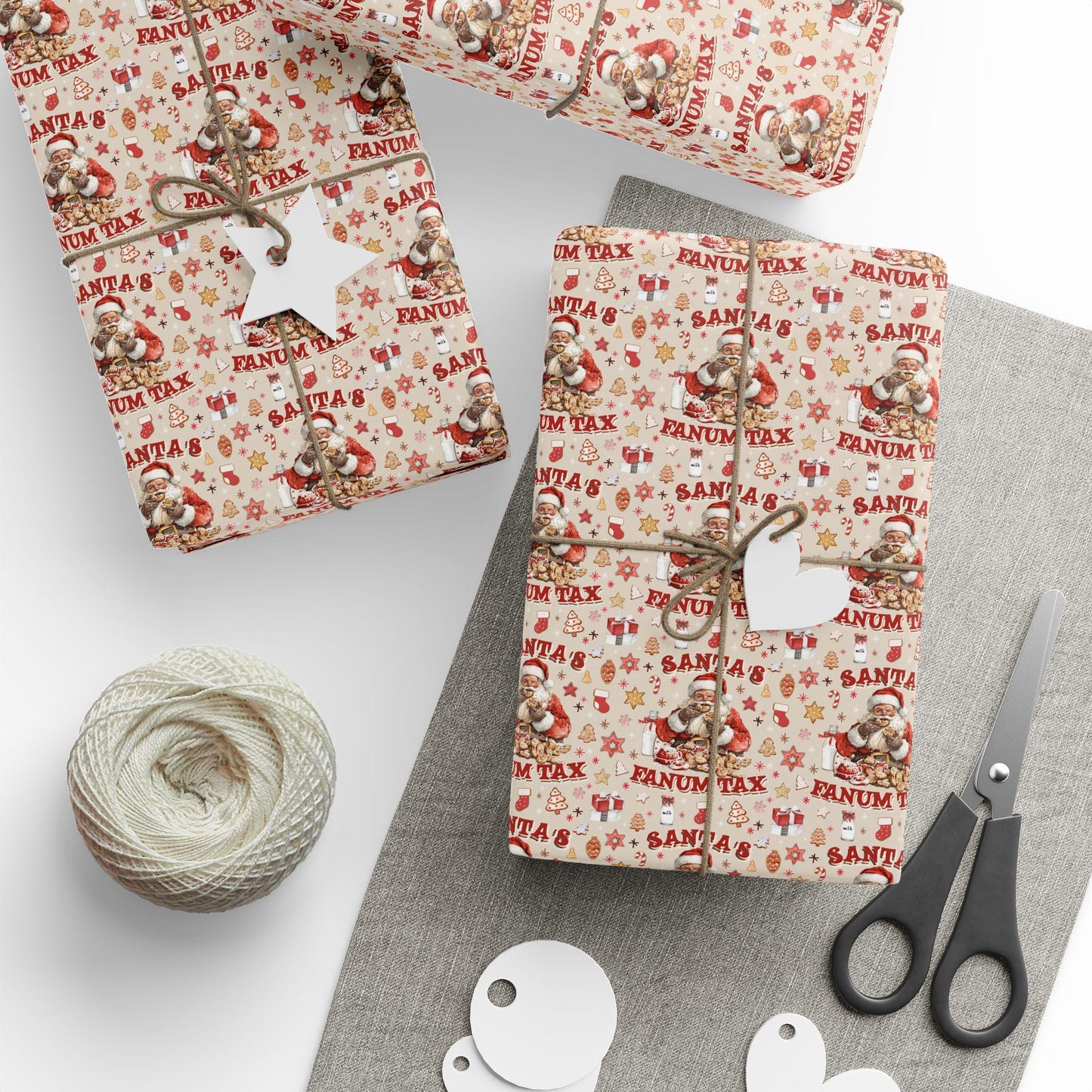 Wrapping Papers, Fanum Tax Meme Christmas Gift Wrap, Kids Funny Wrapping Paper, Brain Rot Slang Gift Wrap, Gen Alpha Meme, Holiday Gift Wrap