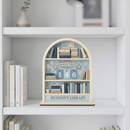 Personalized Books Read Tracker | 3D Wooden Bookshelf Decor