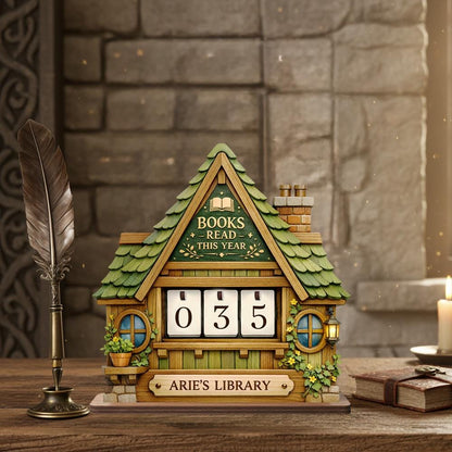 Personalized Book Lovers Decor, Library decor, Book counter sign, Reading Trackers, Books read year, Reading Tracker Gift for Book Lovers