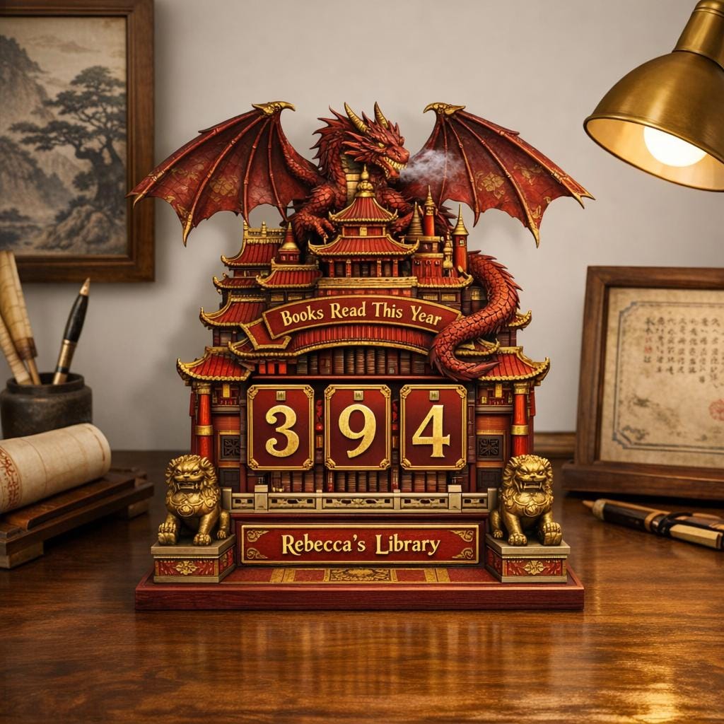 Personalized Dragon Book Tracker, Gothic Library Reading Goal Counter