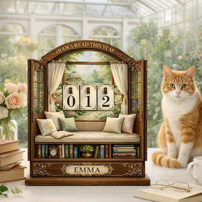 Personalized Books Read Tracker Sign, Book Lover Gift