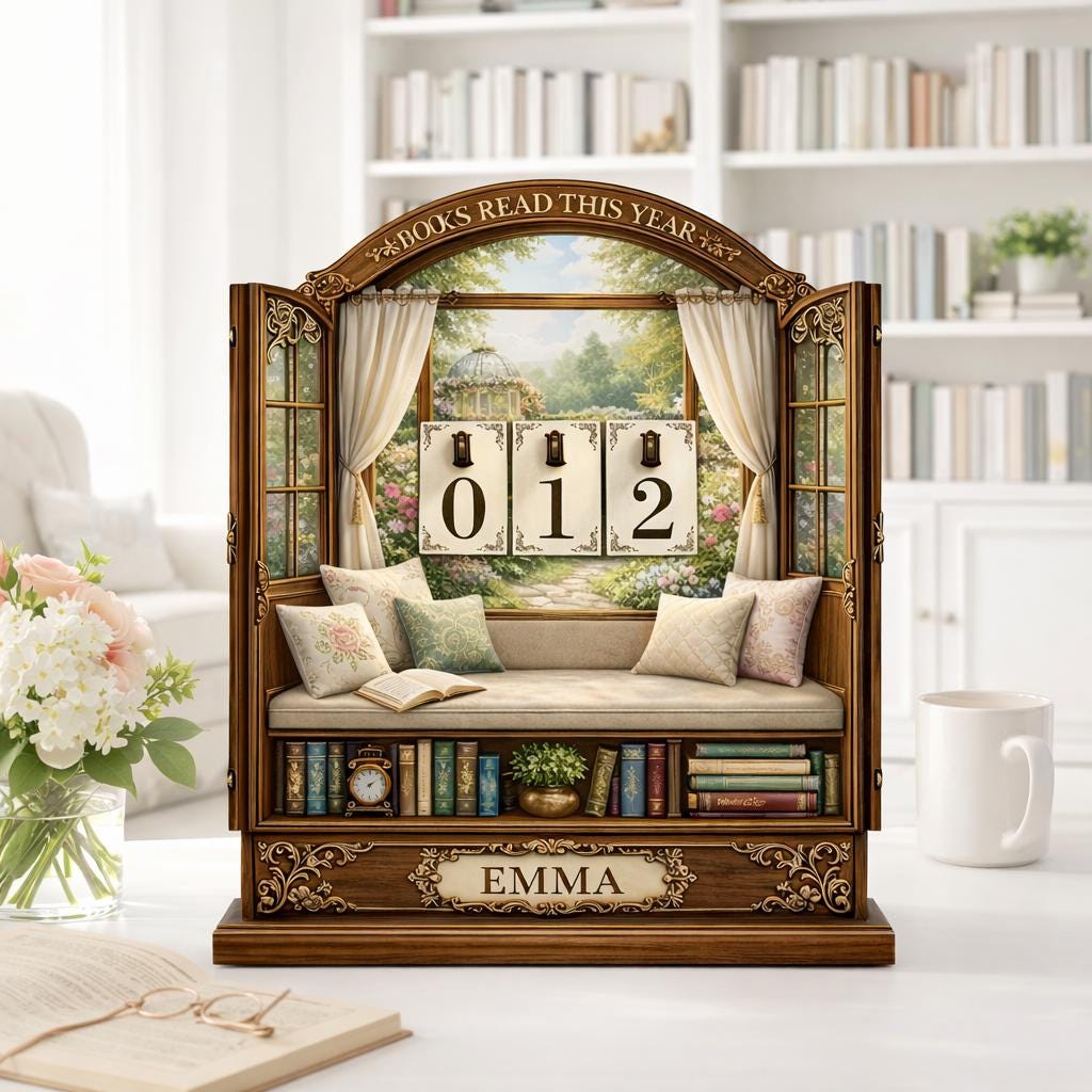 Personalized Books Read Tracker Sign, Book Lover Gift