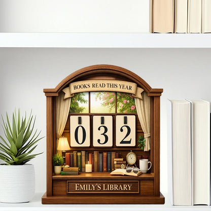 Personalized Books Read Tracker, 3D Wooden Dragon, Book Lover Gift