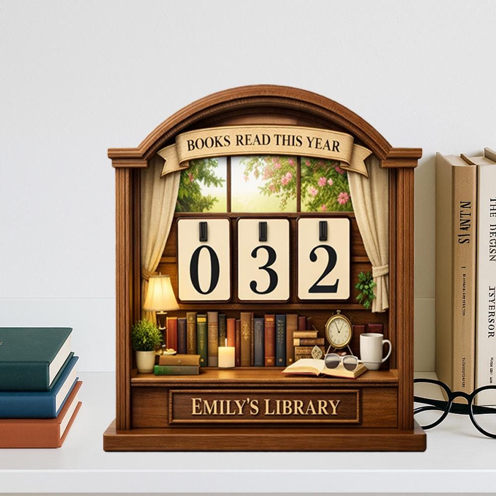 Personalized Books Read Tracker, 3D Wooden Dragon, Book Lover Gift