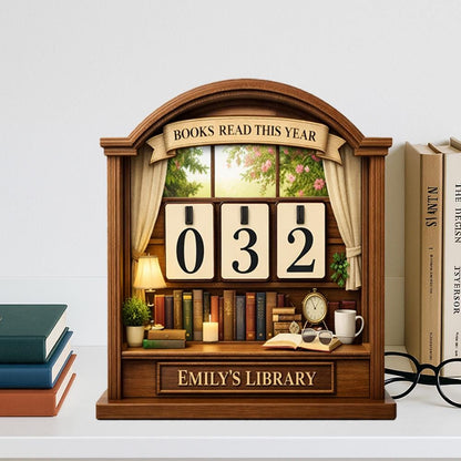 Personalized Books Read Tracker, 3D Wooden Dragon, Book Lover Gift