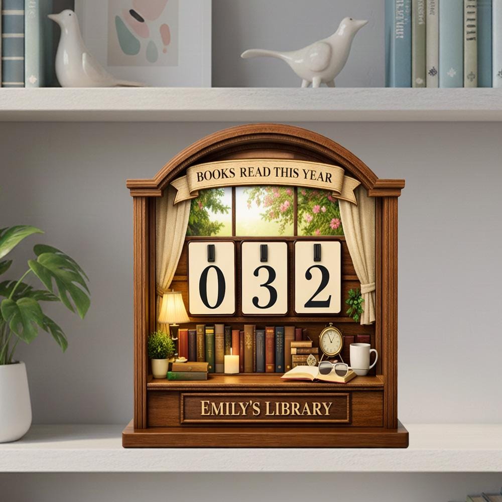 Personalized Books Read Tracker, 3D Wooden Dragon, Book Lover Gift