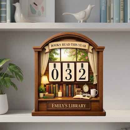 Personalized Books Read Tracker, 3D Wooden Dragon, Book Lover Gift