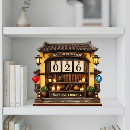 Personalized Dragon Book Tracker, Asian Library Decor, Book Lover Gift