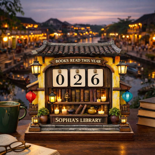 Personalized Dragon Book Tracker, Asian Library Decor, Book Lover Gift
