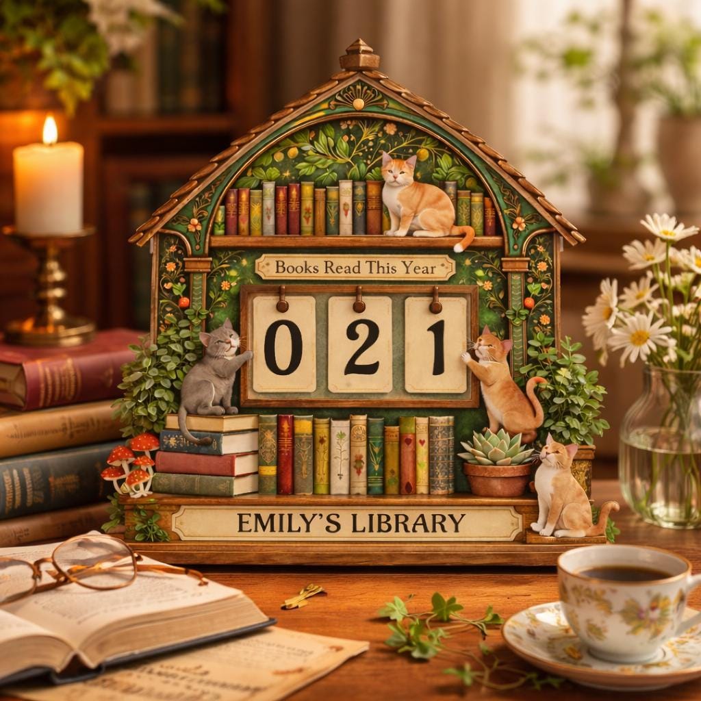 Personalized Wooden Books Read Tracker, Cat Lover Gift, Custom Library Decor