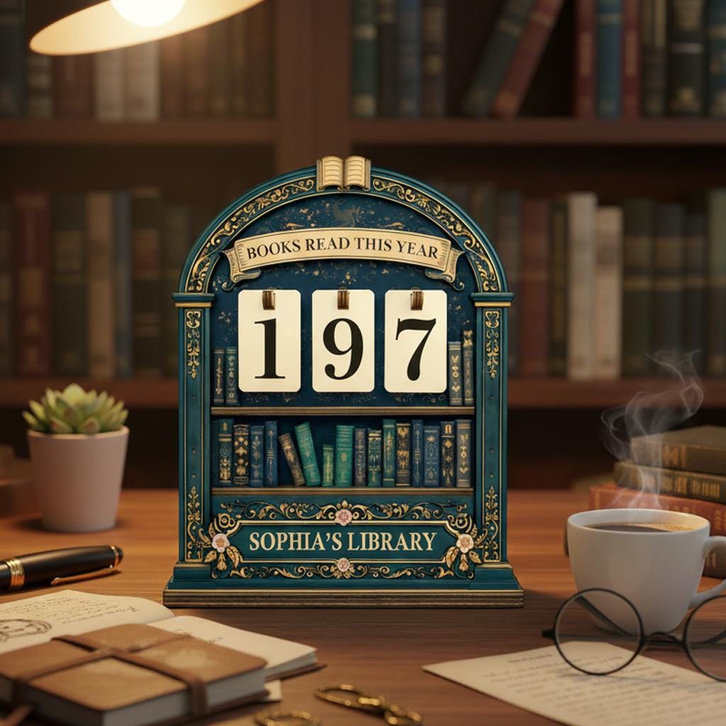 Personalized Wooden Books Read Tracker, Library Decor Gift