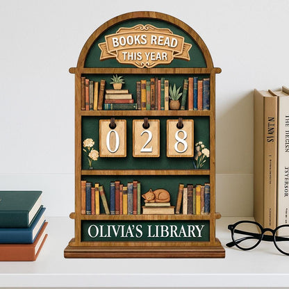Personalized Books Read This Year Sign, Custom Library Decor