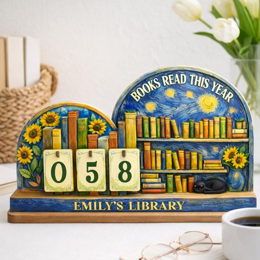 Personalized Book Tracker - Custom Library Decor, Teacher Gift