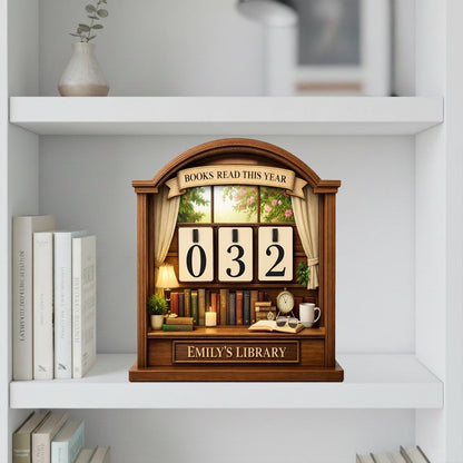 Personalized Books Read Tracker, 3D Wooden Dragon, Book Lover Gift