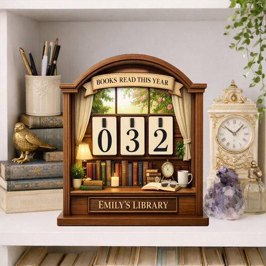 Personalized Books Read Tracker, 3D Wooden Dragon, Book Lover Gift