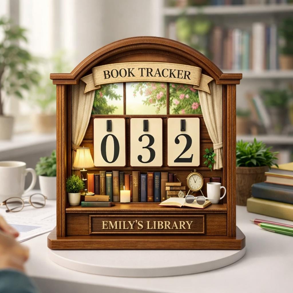 Personalized Books Read Tracker, 3D Wooden Dragon, Book Lover Gift