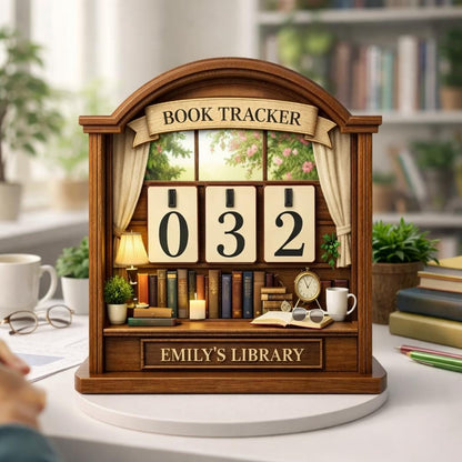 Personalized Books Read Tracker, 3D Wooden Dragon, Book Lover Gift