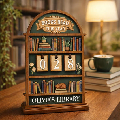Personalized Books Read This Year Sign, Custom Library Decor