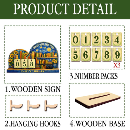 Personalized Book Tracker - Custom Library Decor, Teacher Gift