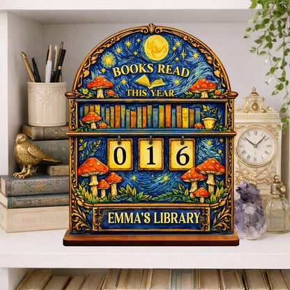 Personalized Mushroom Reading Tracker – Fantasy Book Lover Gift