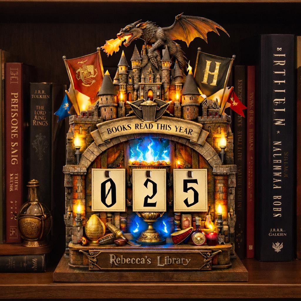 Fantasy Dragon Reading Tracker, Personalized Books Read This Year Sign, Custom Book Counter, Book Lover Gift, Fantasy Library Decor