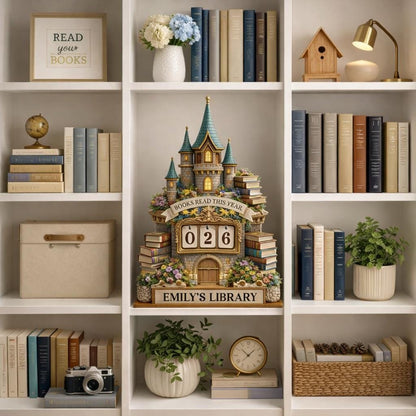 Personalized Reading Tracker Decor, Books Read This Year Counter, Custom Book Lover Gift, Literary Home Decor, Bookish Shelf Display
