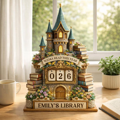 Personalized Reading Tracker Decor, Books Read This Year Counter, Custom Book Lover Gift, Literary Home Decor, Bookish Shelf Display