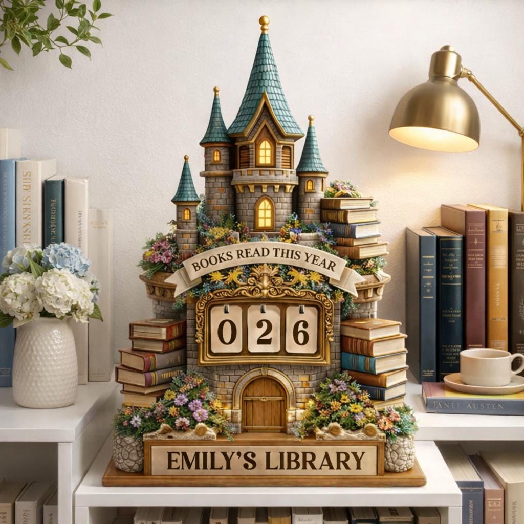 Personalized Reading Tracker Decor, Books Read This Year Counter, Custom Book Lover Gift, Literary Home Decor, Bookish Shelf Display
