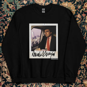 Swaggy Vintage President Donald J. Trump Signature Signed Polaroid Photo Unisex Sweatshirt | Long Sleeve Shirt Gift For MAGA Republican