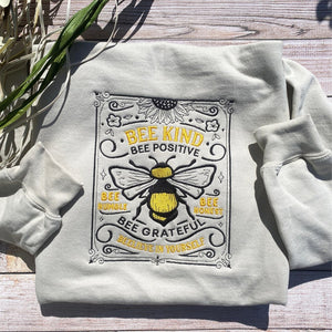 Bee Kind Embroidered Sweatshirt, Custom