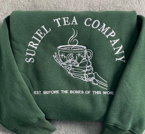 Acotar embroidered sweatshirt, Suriel Tea Company embroidery crewneck, gift for bookworm, bookish, fan SJM merch