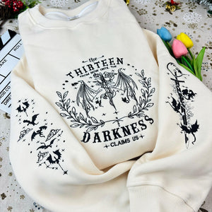 The Thirteen Throne Of Glass Embroidered Sweatshirt, From Now Until the Darkness Claims Us Embroidered Shirt, Fastastic Reader, Bookish Gift