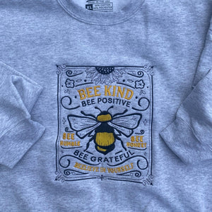 Bee Kind Embroidered Sweatshirt, Custom