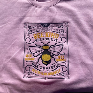 Bee Kind Embroidered Sweatshirt, Custom