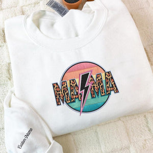 Custom Mama Embroidered Sweatshirt With Kids Names On Sleeve, Personalized Mom Embroidery Hoodie, Birthday Mommy Outfits, Mother day