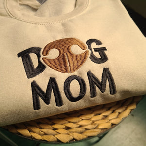 Embroidered Dog Mom Sweatshirt, Personalised Dog Owner Sweatshirt, Dog Lover Gift, Dog Gifts For Owner, Pet lover Jumper, Dog Mum Sweater