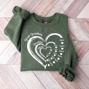 Personalized Mom, Grandma, Great Grandma T Shirt, Sweatshirt, Great Grandma Gifts, Mother's Day Gifts For Great Grandma, Birthday Gifts