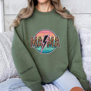 Custom Mama Embroidered Sweatshirt With Kids Names On Sleeve, Personalized Mom Embroidery Hoodie, Birthday Mommy Outfits, Mother day