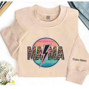 Custom Mama Embroidered Sweatshirt With Kids Names On Sleeve, Personalized Mom Embroidery Hoodie, Birthday Mommy Outfits, Mother day