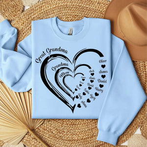 Personalized Mom, Grandma, Great Grandma T Shirt, Sweatshirt, Great Grandma Gifts, Mother's Day Gifts For Great Grandma, Birthday Gifts