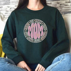 Floral Mama Embroidered Sweatshirt, Mom Birthday Gift, Creative Loved Mom Shirt, Mothers Day Git, Mom Birthday Gift