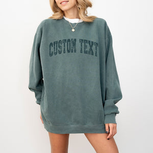 Custom Sweatshirt, Comfort Colors Custom Sweatshirt, Comfort Colors, Vintage Sweatshirt, College Custom Sweatshirt, Personalized Gift