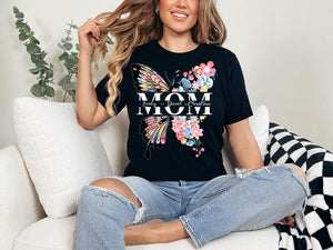 Butterfly Mom Shirt, Floral Mama Tee, Mothers Day T-shirt, Mom Shirt, Mother Sweatshirt, Mom Life Shirt, Custom Mom Tee, Mom Lover Shirt