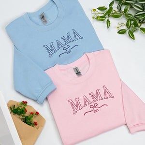 Custom Embroidered Birth Month Birth Flower Sweatshirt,Embroidered Birth Flower Crewneck,Birth Month Flower Hoodie,Custom Gift for Mama Mom