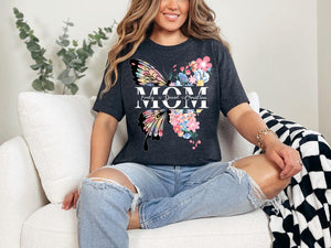 Butterfly Mom Shirt, Floral Mama Tee, Mothers Day T-shirt, Mom Shirt, Mother Sweatshirt, Mom Life Shirt, Custom Mom Tee, Mom Lover Shirt