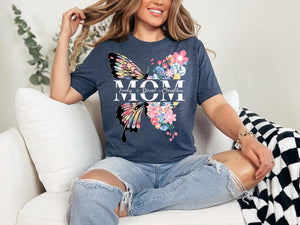 Butterfly Mom Shirt, Floral Mama Tee, Mothers Day T-shirt, Mom Shirt, Mother Sweatshirt, Mom Life Shirt, Custom Mom Tee, Mom Lover Shirt