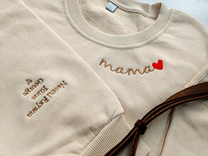 Custom Mama Embroidered Sweatshirt,Custom Mama Crewneck With Kids Names,Personalized Mom Sweatshirt,Gift For Mom, Mother's Day Gift