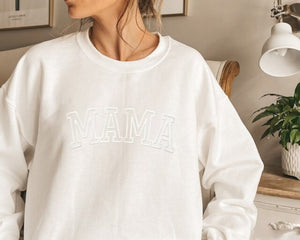 Personalized Mama Sweatshirt with Kid Names on Sleeve, Mothers Day Gift, Birthday Gift for Mom, New Mom Gift, Minimalist Cool Mom Sweater